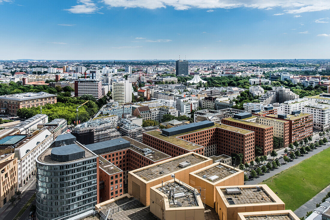 view from Potsdamer Platz with Kreuzberg in the background, Berlin, Germany