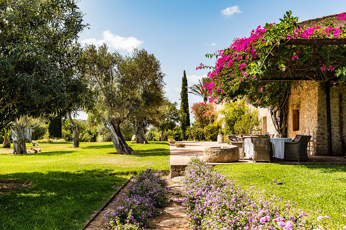 Loungebereich Finka Son Gener, Arta, Mallorca, Balearen, Spanien