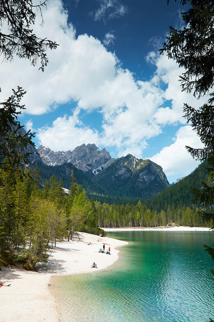 Pragser Wildsee, Hochpustertal, Südtirol, Italien