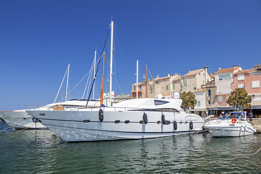 Port in Saint-Florent, Corsica, Southern France, France, Southern Europe