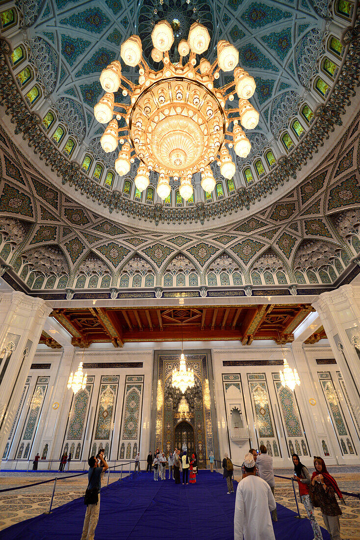 In the big Sultan Quaboos Mosque, Qurum, Capital Area, Oman