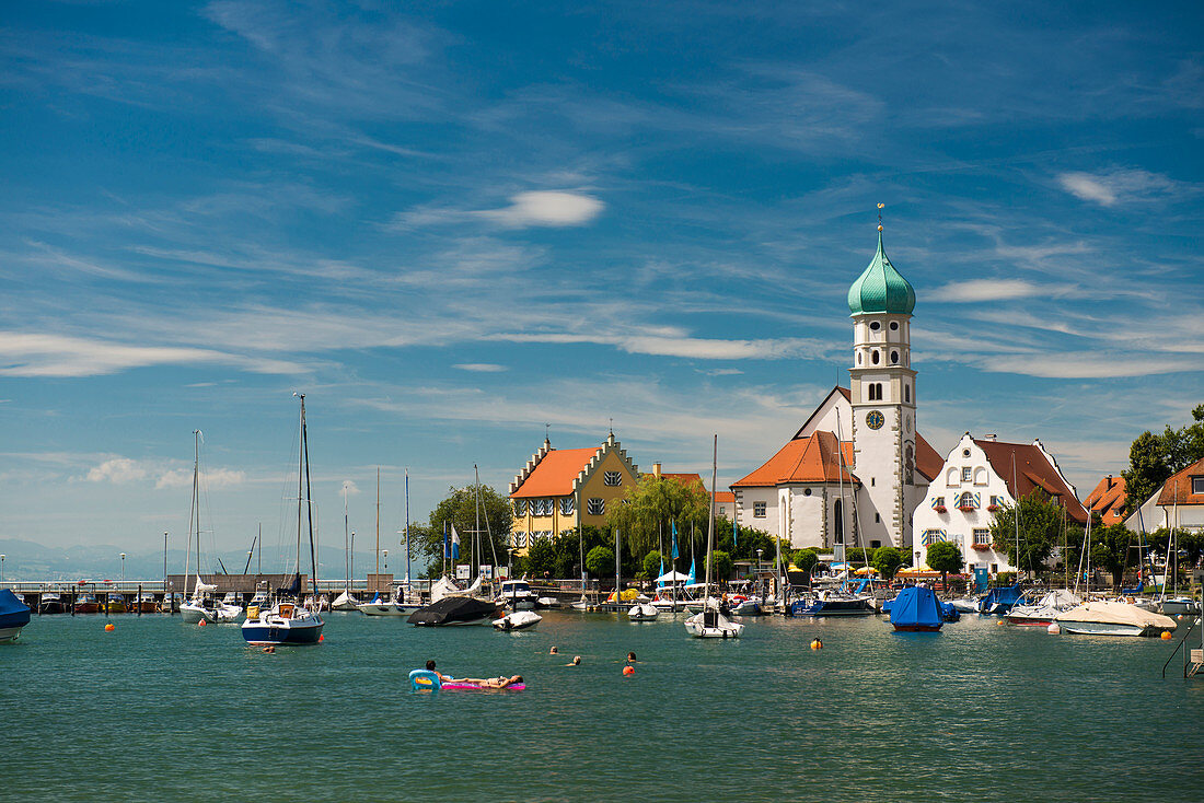 Saint George Church, Wasserburg, Lake Constance, Bavaria, Germany