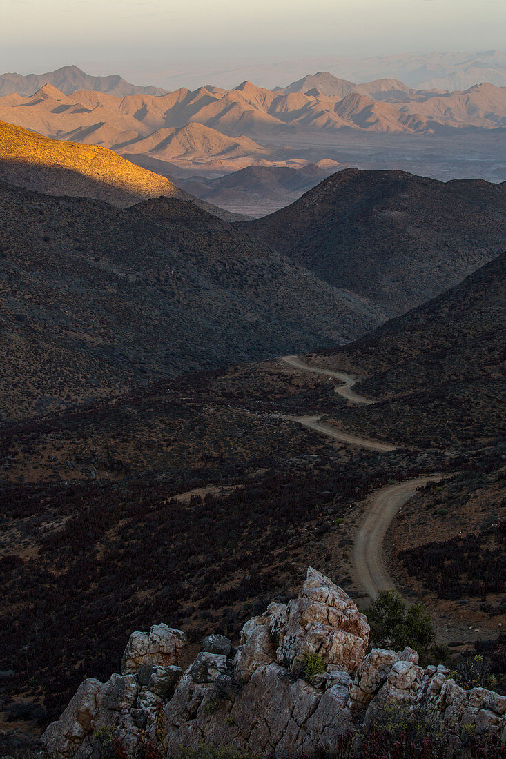 A view of the road leading into Richtersveld National Park, South Africa