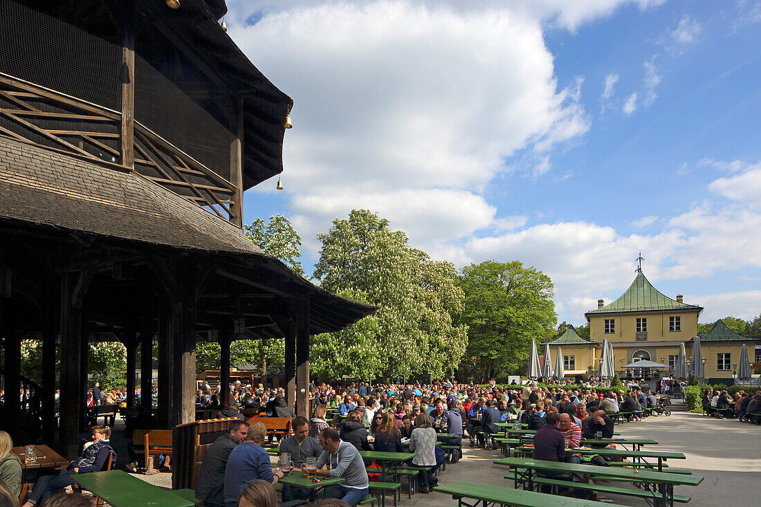 Chinesischer Turm, Englischer Garten, München, Bayern, Deutschland