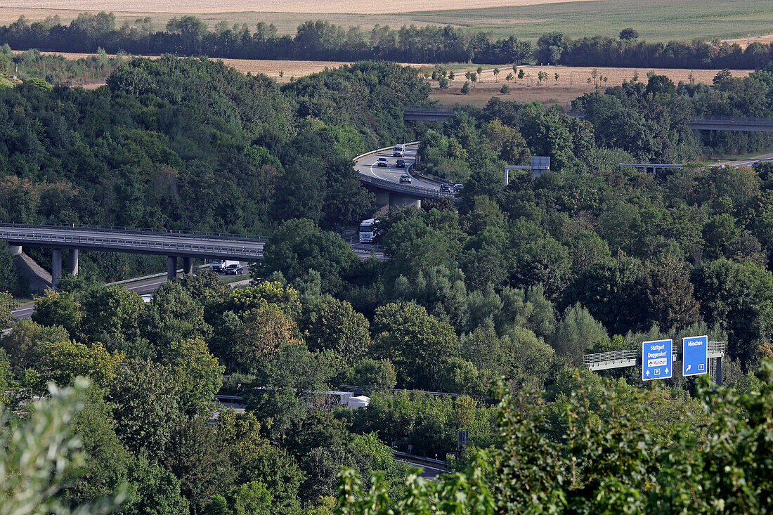 Autobahnkreuz München Nord, Bayern, Deutschland