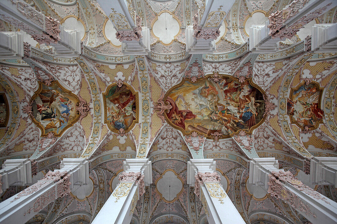 Painted vault of the church Heilig-Geist-Kirche, Munich, Haidhausen