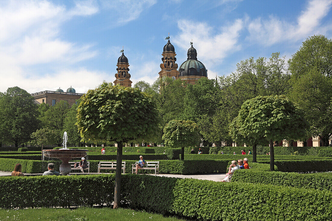 Hofgarten and Theatinerkirche, Munich, Bavaria, Germany