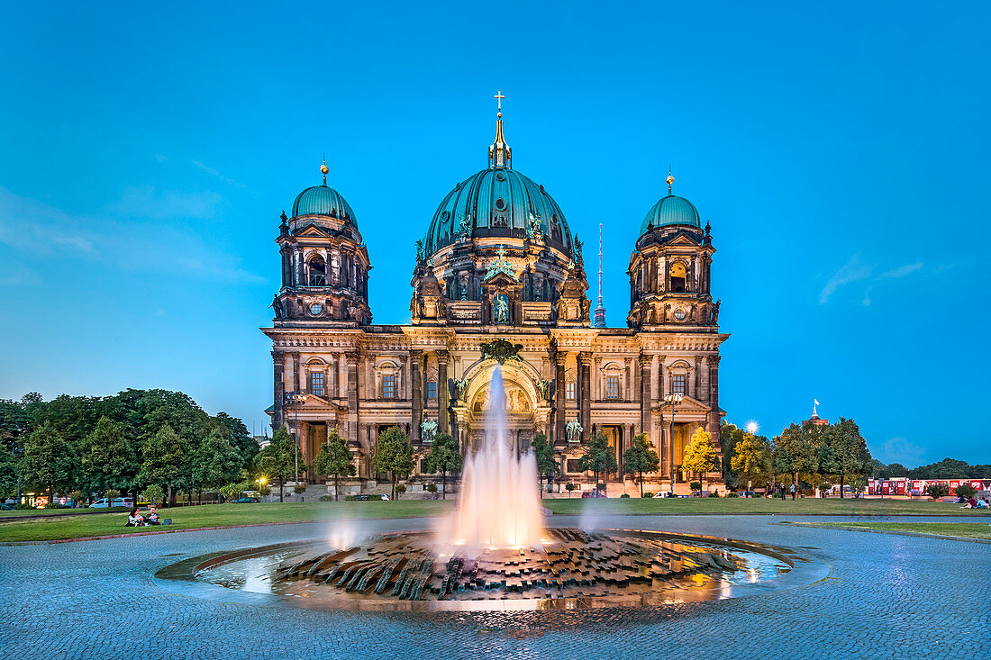 Berlin Dom at night, Museum Island, Berlin, Germany