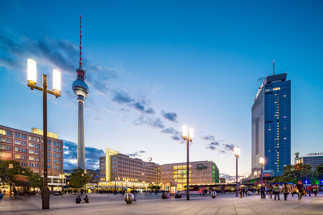 Abendstimmung, Alexanderplatz, Mitte, Berlin, Deutschland