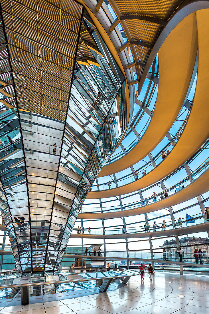 Interior, Dome of the Reichstag building, Berlin, Germany