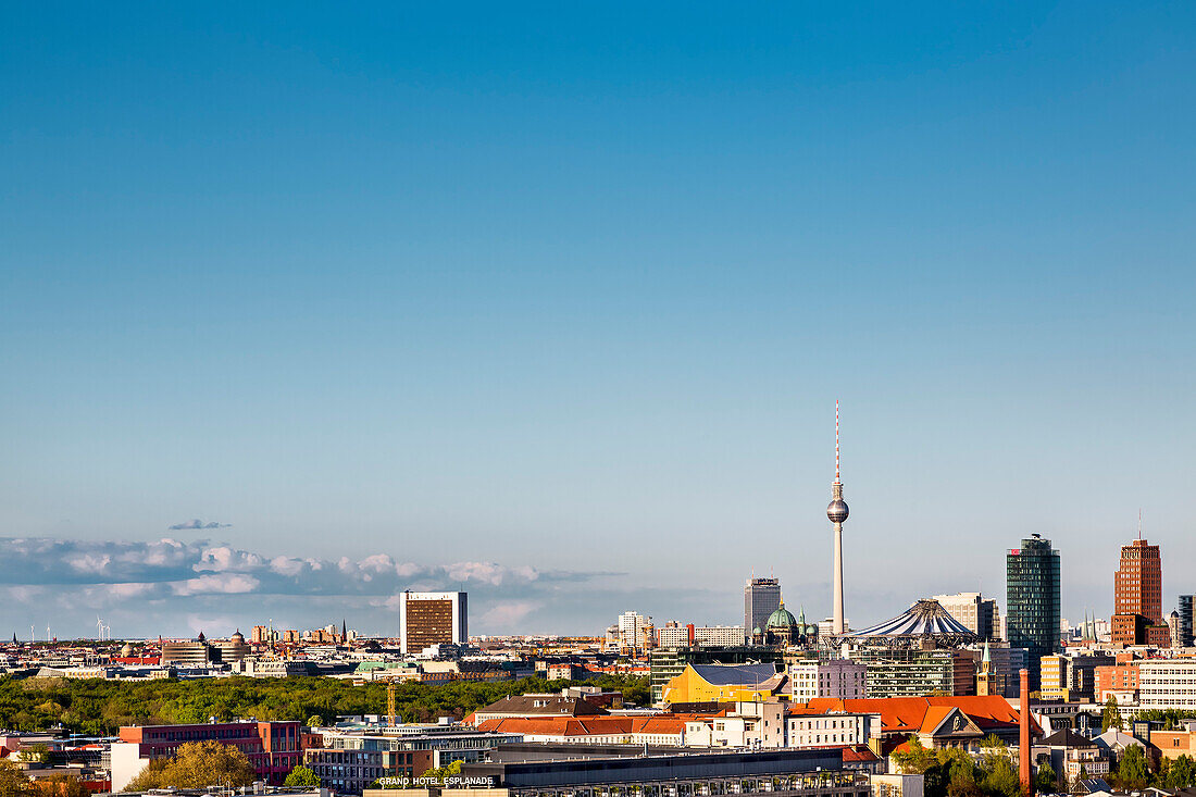 View towards Potsdamer Platz and TV tower, Berlin, Germay