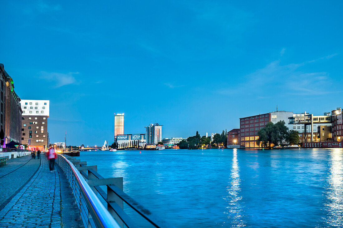 View over the River Spree, Friedrichshain-Kreuzberg, Berlin, Germany