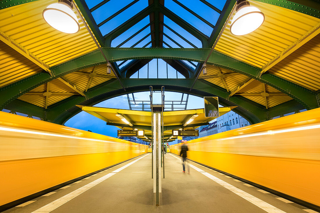 Tube station at Eberswalder Strasse, Prenzlauer Berg, Berlin, Germany