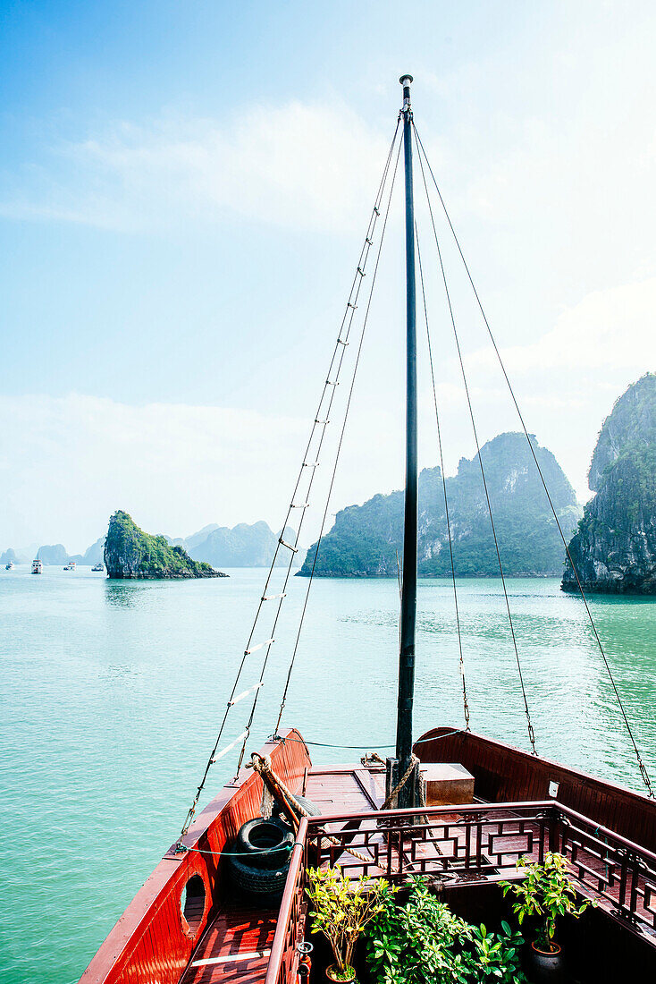 Boat sailing on Ha Long Bay, Vietnam