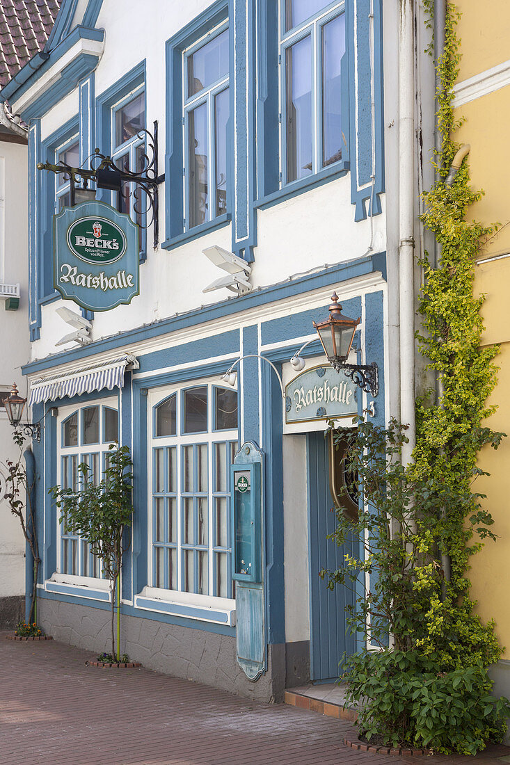 Häuser in der Altstadt von Eckernförde, Ostseeküste, Schleswig-Holstein, Norddeutschland, Deutschland, Europa