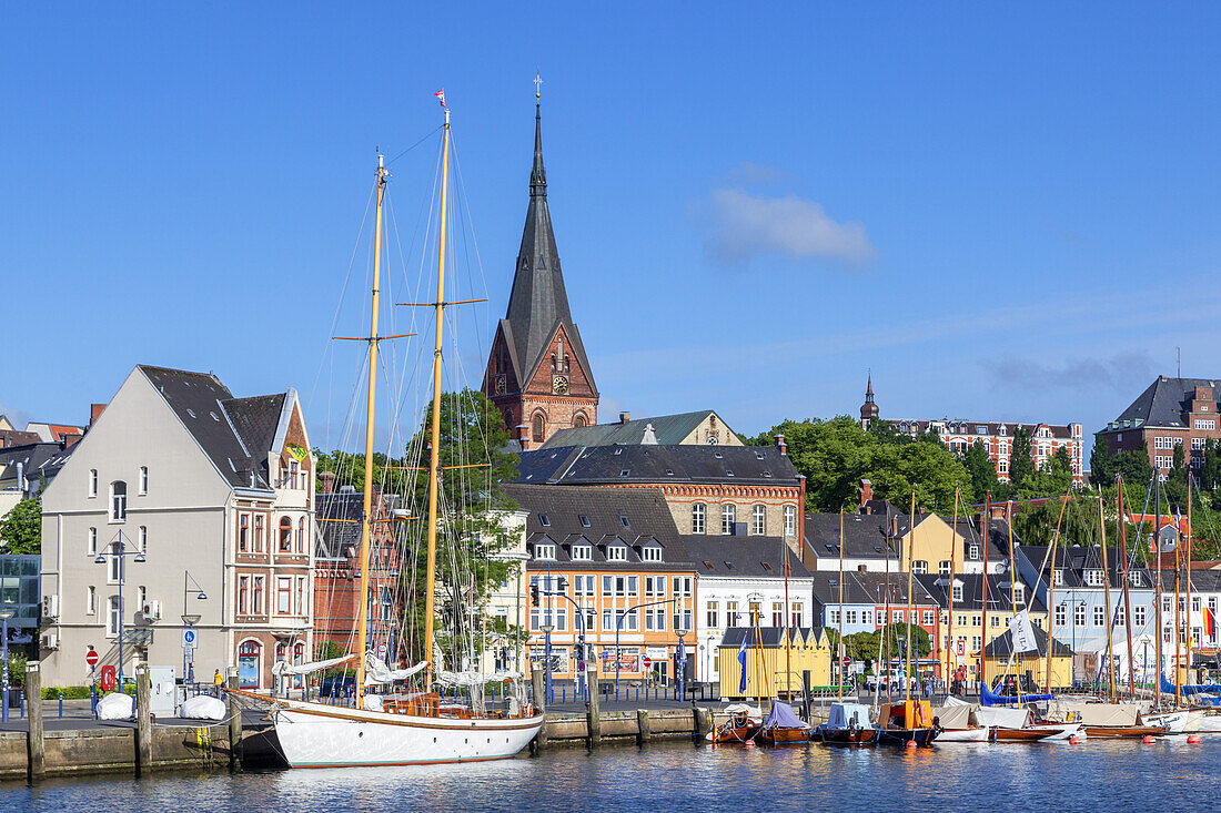 Blick auf Flensburg, Ostseeküste, Schleswig-Holstein, Norddeutschland, Deutschland, Nordeuropa, Europa