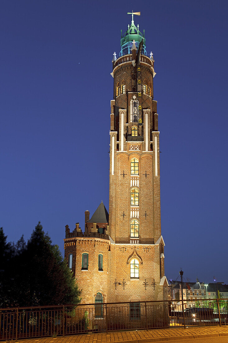 Loschenturm im Neuen Hafen in Bremerhaven, Hansestadt Bremen, Nordseeküste, Norddeutschland, Deutschland, Europa