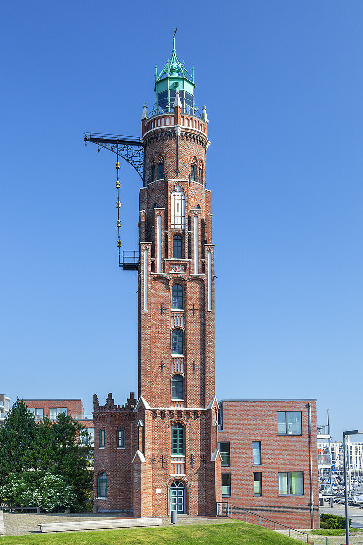 Loschenturm im Neuen Hafen in Bremerhaven, Hansestadt Bremen, Nordseeküste, Norddeutschland, Deutschland, Europa