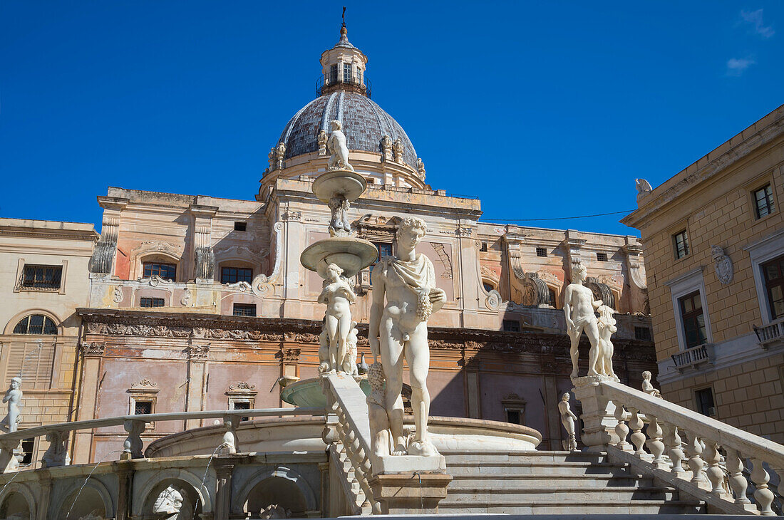 Piazza Pretoria, Palermo, Sicily, Italy, Europe