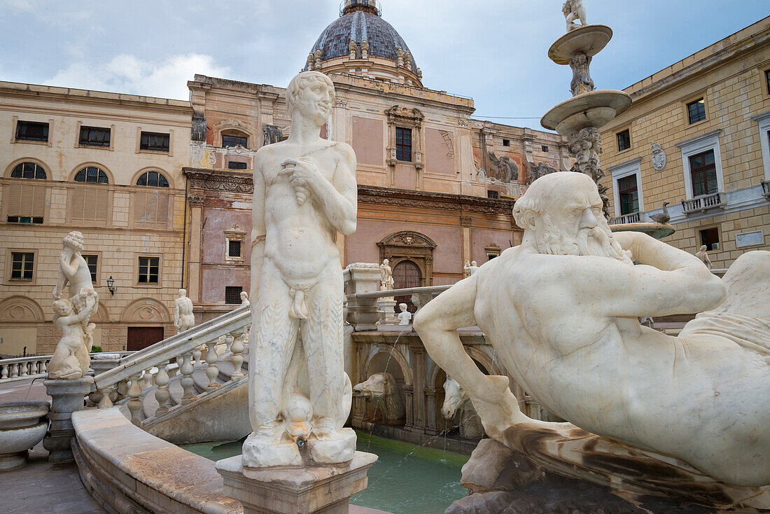 Piazza Pretoria, Palermo, Sicily, Italy, Europe