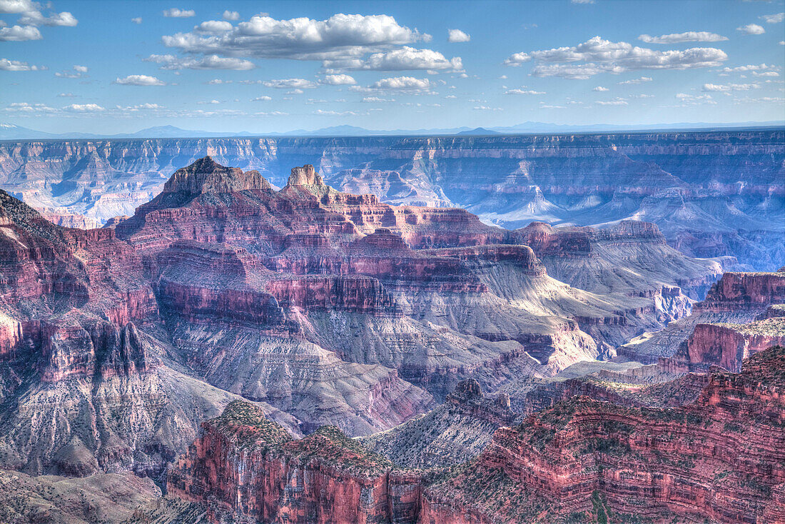 Von Bright Angel Point, North Rim, Grand Canyon Nationalpark, UNESCO Weltkulturerbe, Arizona, Vereinigte Staaten von Amerika, Nordamerika