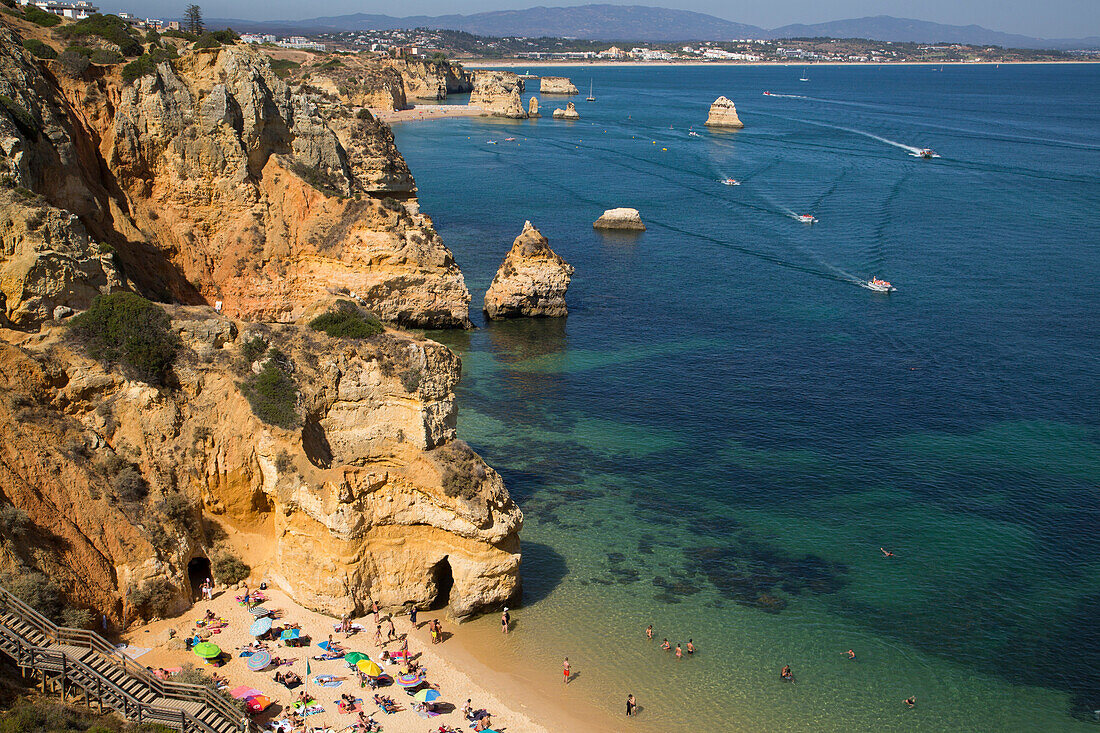 Schritte zum Strand, Praia do Camilo, Lagos, Algarve, Portugal, Europa