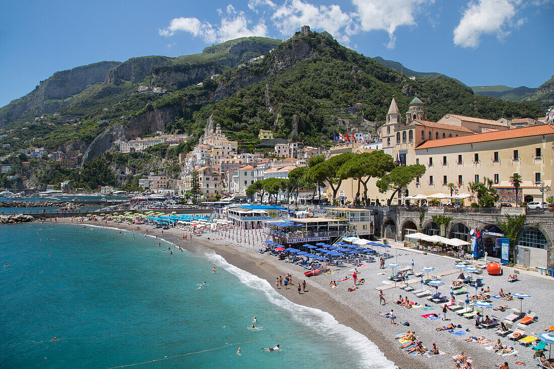 Promenade, Amalfi, Costiera Amalfitana (Amalfiküste), UNESCO Weltkulturerbe, Kampanien, Italien, Europa