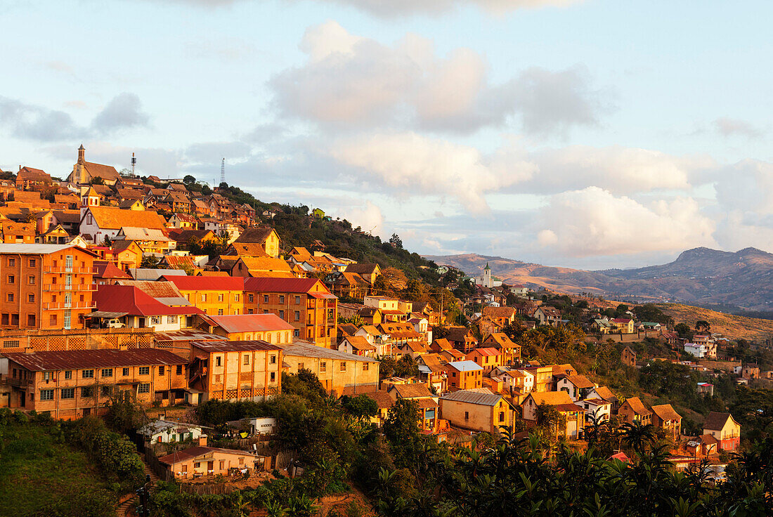 Fianarantsoa Haute Ville in the afternoon, central area, Madagascar, Africa