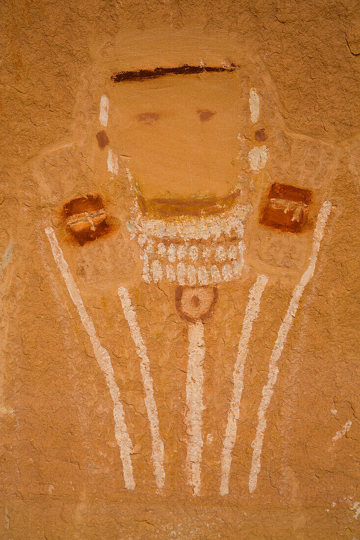 Five Faces Pictograph, Anthropomorph images 700 to 1000 years old, Davis Canyon, Canyonlands National Park, Utah, United States of America, North America