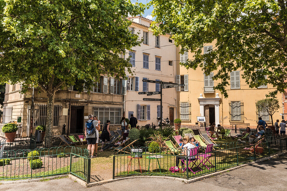 City of perfume, park in the center, Grasse, summer, Provence-Alpes-Cote d'Azur, France