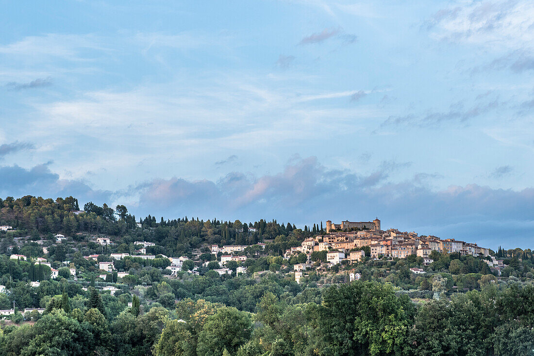 View of the old town and castle, Provence-Alpes-Cote d'Azur, Route des Cretes, Vosges, France