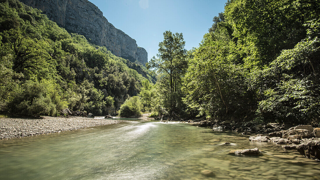 Verdon gorge, river landscape, Verdon river, Route des Cretes, Vosges, Provence-Alpes-Cote d'Azur, France