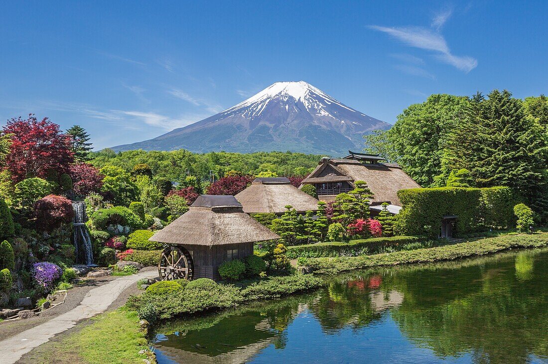 Yamanashi Provinz, Oshino Mura, Minami Tsuru Bezirk, Shibosuka, Garten.