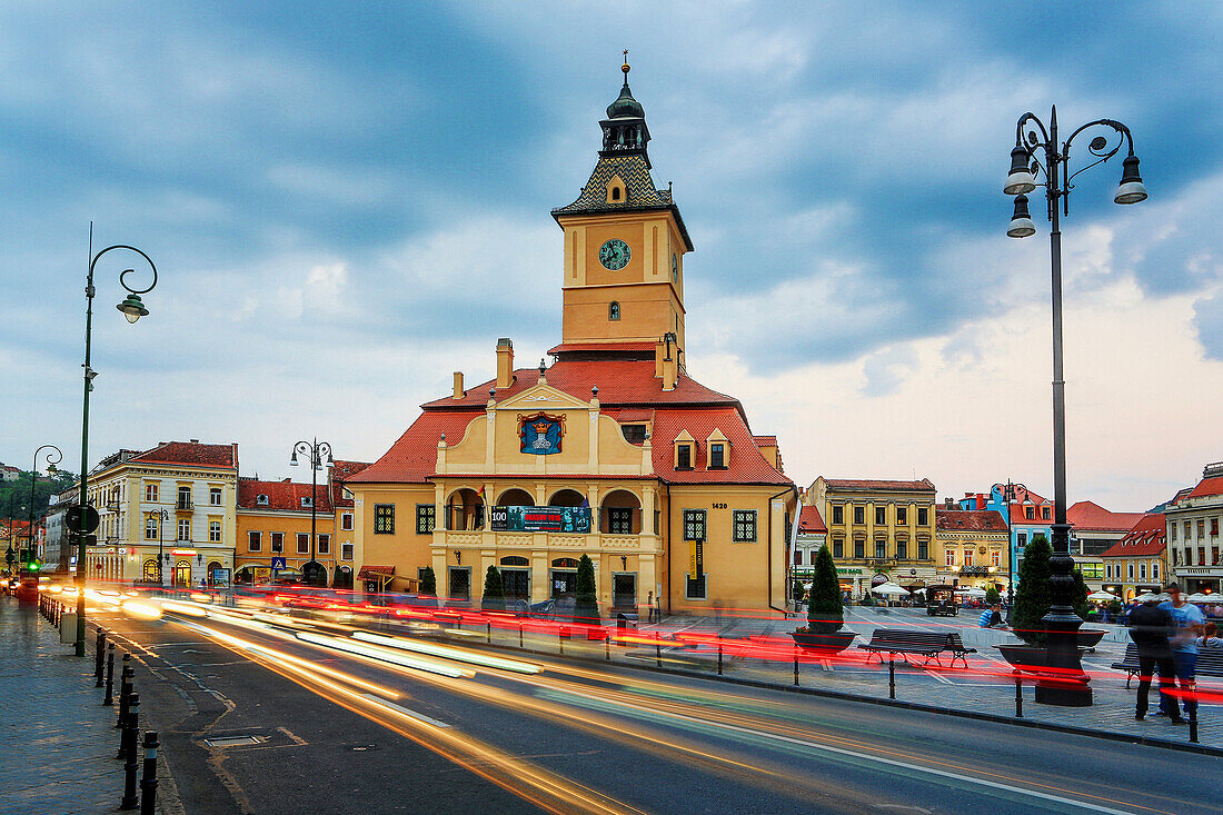 Romania, Transilvania, Brasow City, Sfatului Square, Old City Hall Bldg.