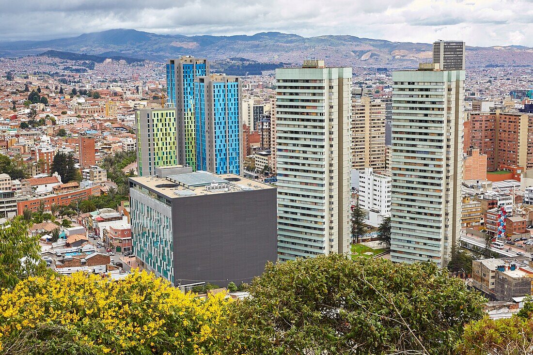 Stadtansichten, Monserrate Hügel, Cundinamarca, Kolumbien, Südamerika