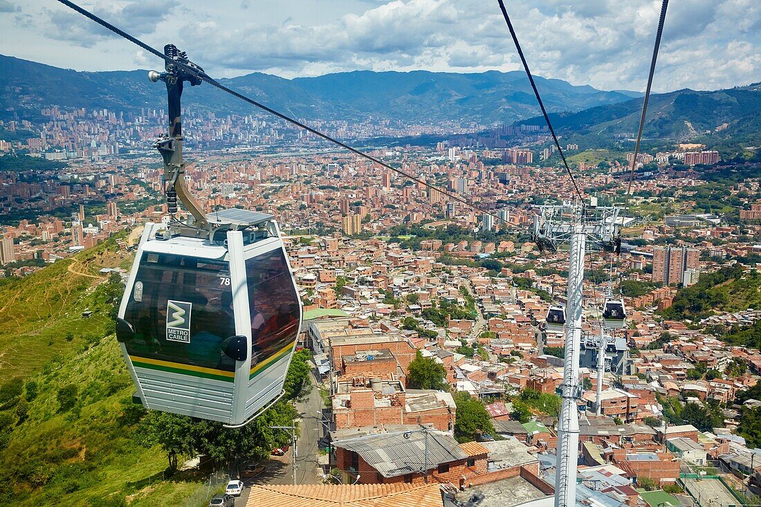 Metrocable Nuevo Occidente, San Javier - La Aurora, Medellin, Antioquia, Colombia, South America
