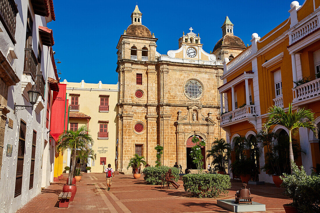 San Pedro Claver church, Cartagena de Indias, Bolivar, Colombia, South America