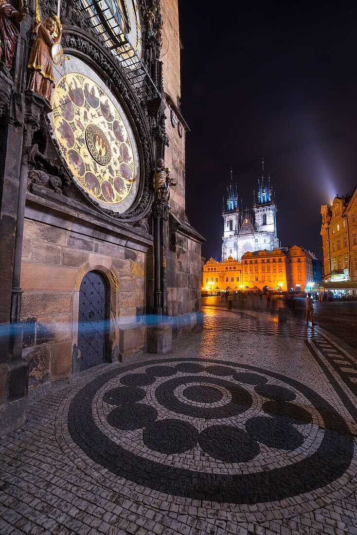 Medieval Astronomical Clock, Tower, Old Town Hall, Old Town Square, Prague, Czech Republic, Europe.
