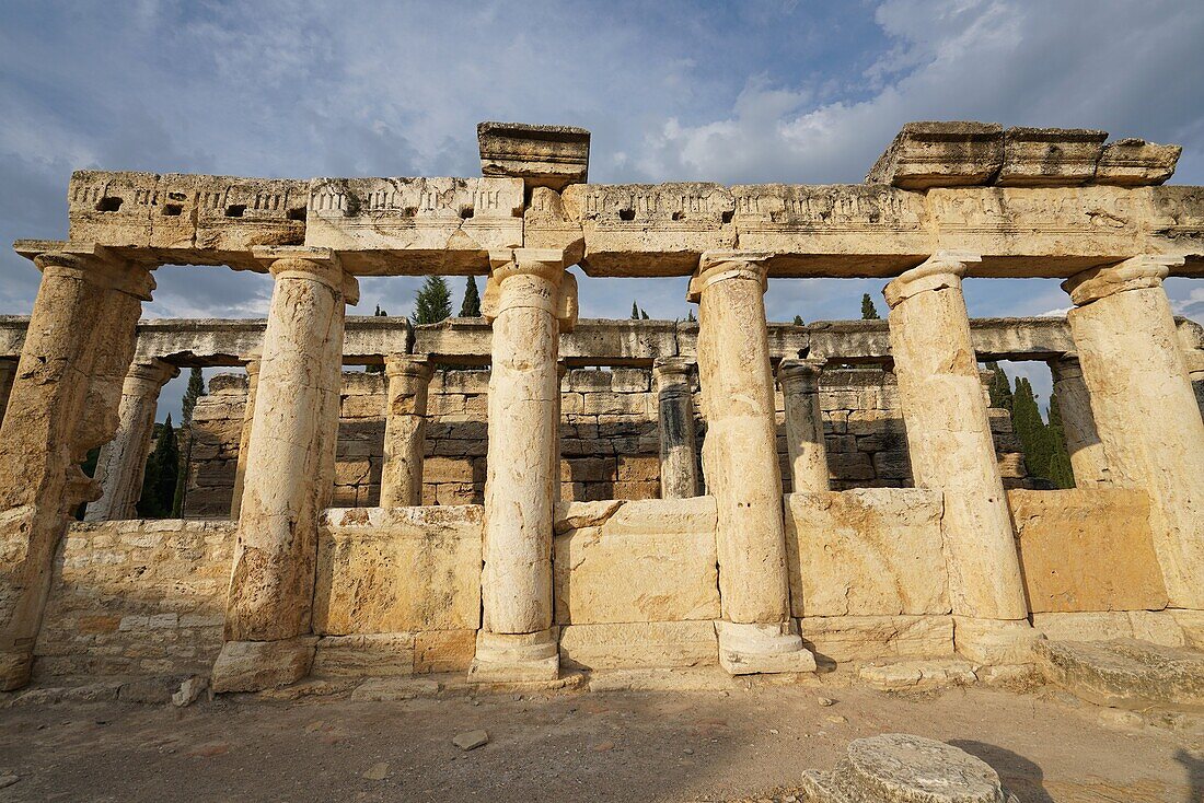 The latrines. Hierapolis. Ancient Greece. Asia Minor. Truthahn