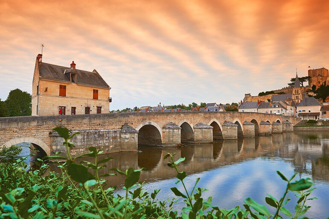 Montrichard, Cher River, Castle, Loire et Cher, Pays de la Loire, Loire Valley, UNESCO World Heritage Site, France.