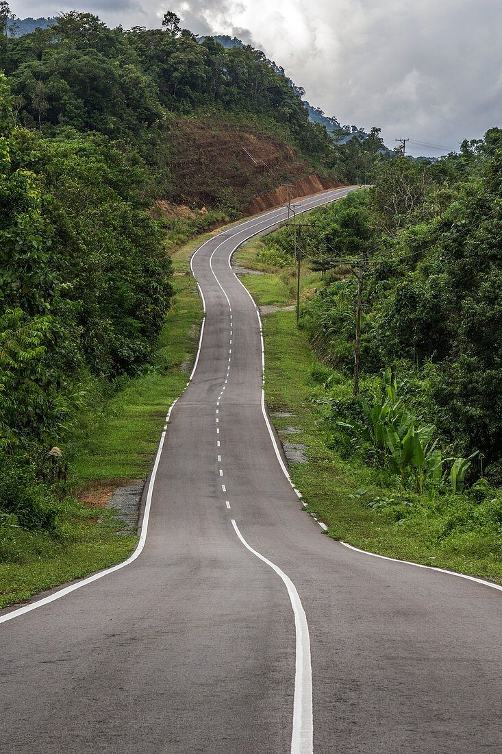 Bau-Gumkbang road, Sarawak, Malaysia.