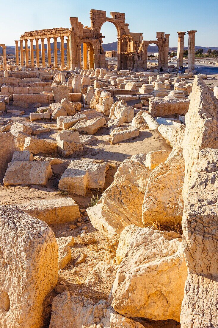 Monumental Arch of Palmyra ruins. Palmyra, Syria.