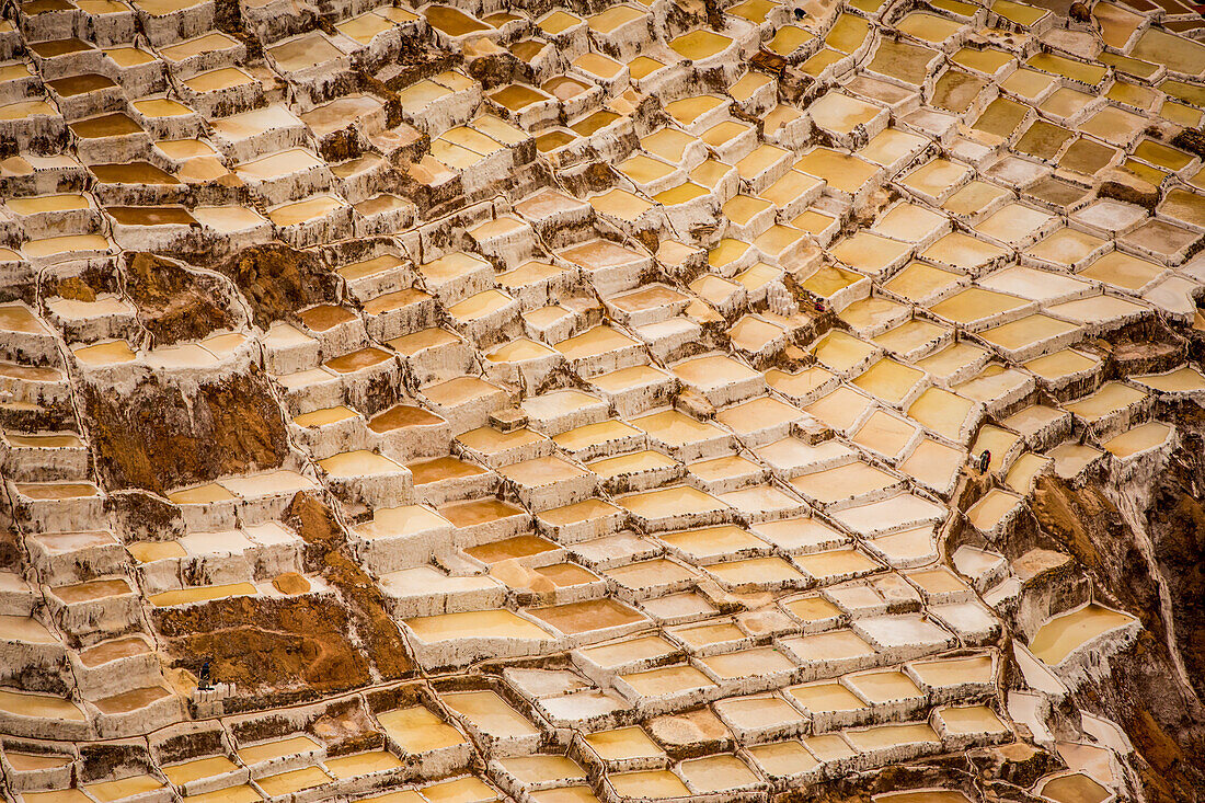 Salineras de Maras, Maras Salt Flats, Sacred Valley, Peru, Südamerika