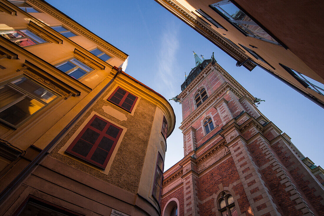 Historische Gebäude in Gamla Stan, Stockholm, Schweden, Skandinavien, Europa