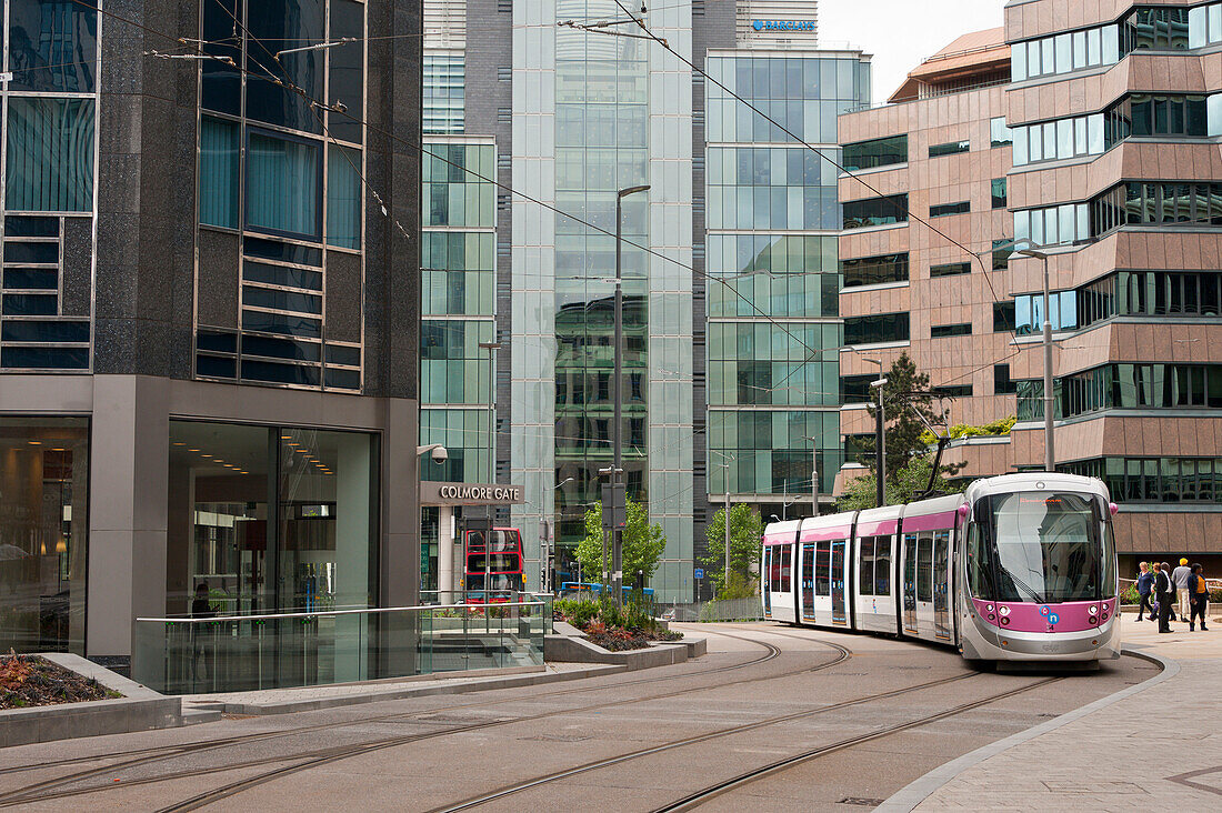 Tram system in Birmingham which runs from Birmingham to Wolverhampton, Birmingham, England, United Kingdom, Europe