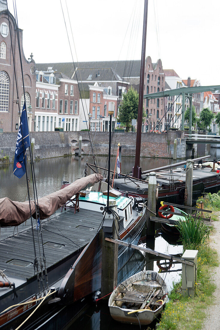 Der historische Innenstadthafen von Delfthaven, Rotterdam, Niederlande, Europa