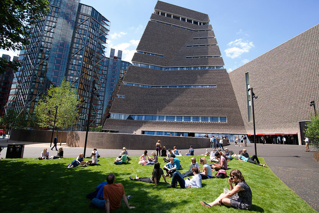 Der neue Tate Modern Annex, entworfen von Herzog und de Meuron, Southwark, London, SE1, England, Großbritannien, Europa