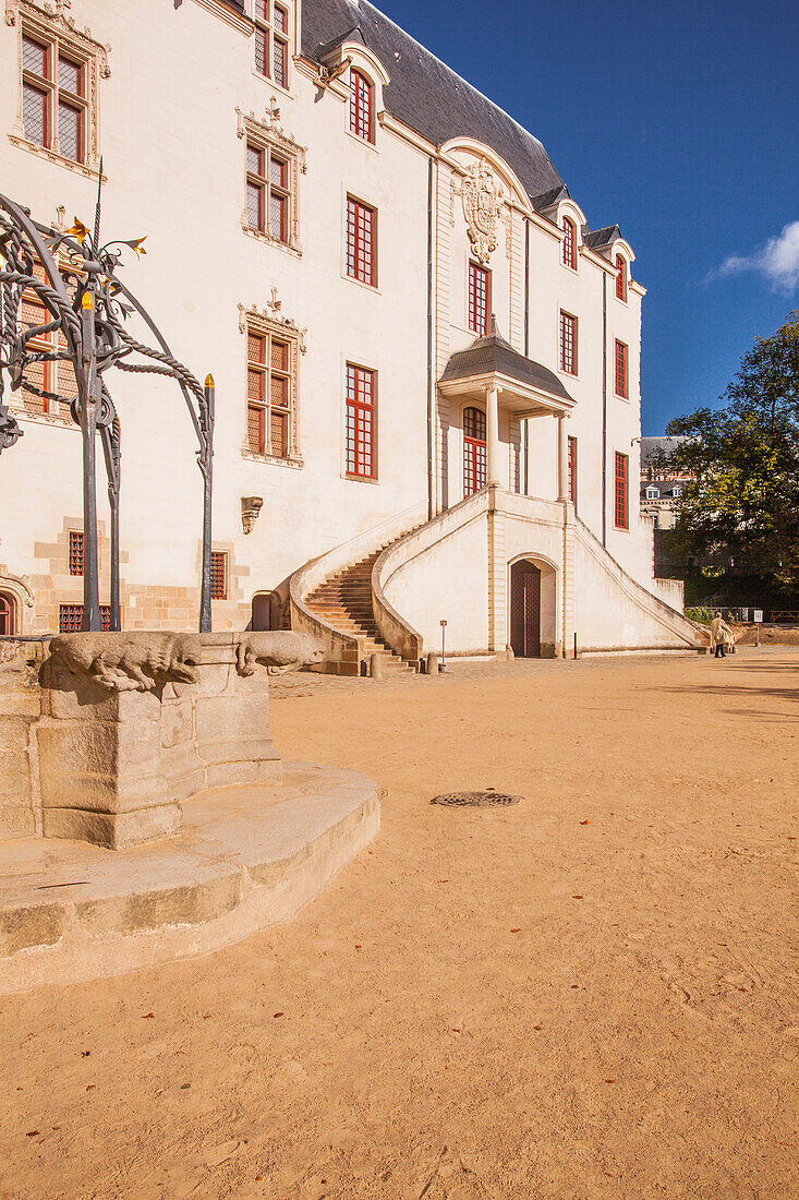 Das Château des Ducs de Bretagne in der Stadt Nantes, Pays de la Loire, Loire Atlantique, Frankreich, Europa