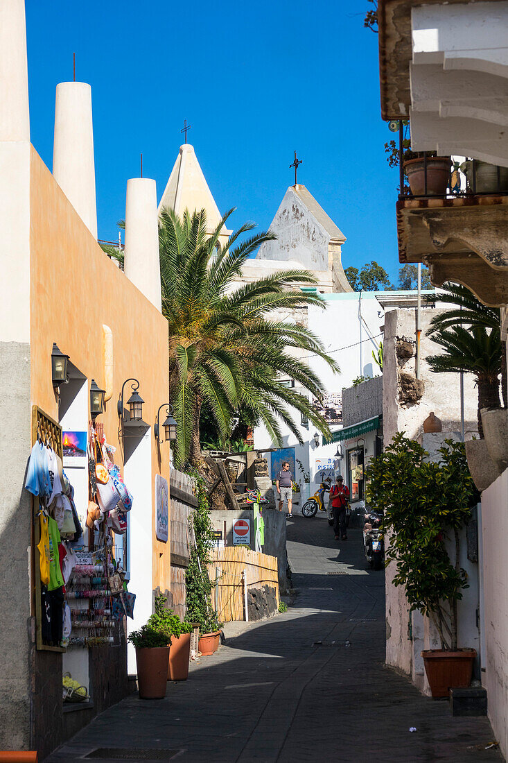 Lipari town, Lipari Island, Aeolian Islands, Lipari Islands, Tyrrhenian Sea, Mediterranean Sea, Italy, Europe