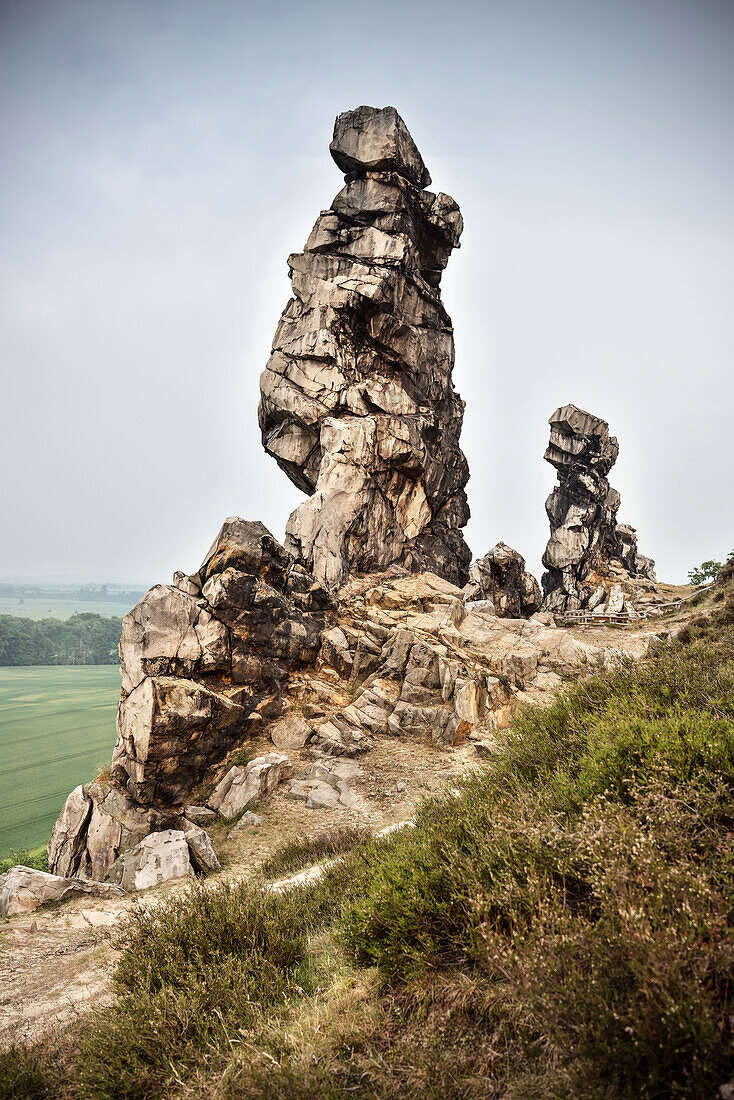 so called Devil's Wall at Weddersleben around Quedlinburg, Harz National Park, Saxony-Anhalt, Germany